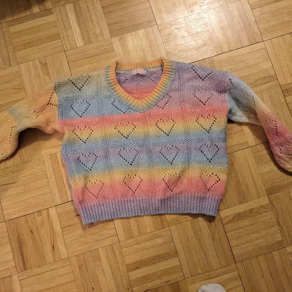 Rainbow Heart Sweater